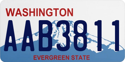 WA license plate AAB3811