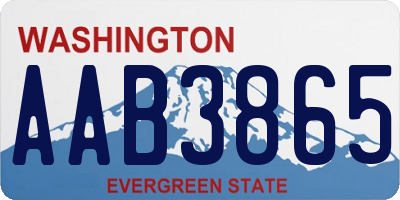 WA license plate AAB3865