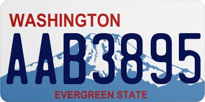 WA license plate AAB3895