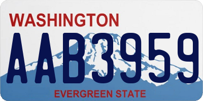 WA license plate AAB3959