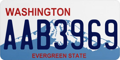 WA license plate AAB3969