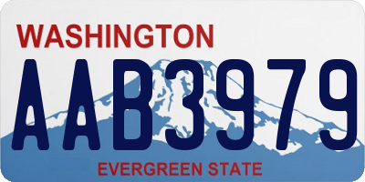 WA license plate AAB3979