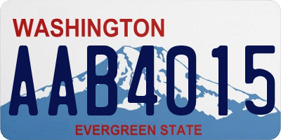 WA license plate AAB4015