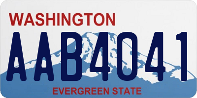 WA license plate AAB4041