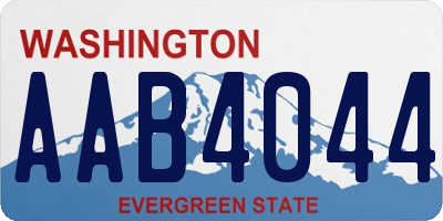 WA license plate AAB4044
