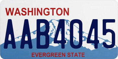 WA license plate AAB4045