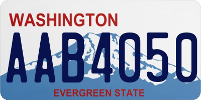 WA license plate AAB4050