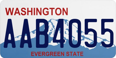 WA license plate AAB4055