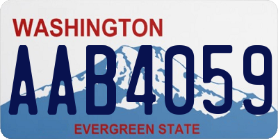 WA license plate AAB4059