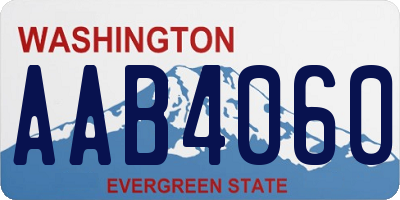 WA license plate AAB4060