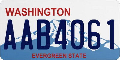 WA license plate AAB4061