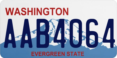 WA license plate AAB4064