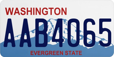 WA license plate AAB4065
