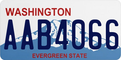 WA license plate AAB4066