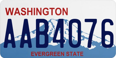 WA license plate AAB4076
