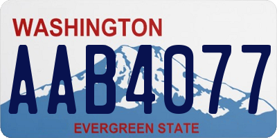 WA license plate AAB4077