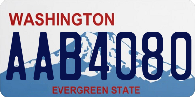 WA license plate AAB4080