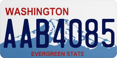 WA license plate AAB4085