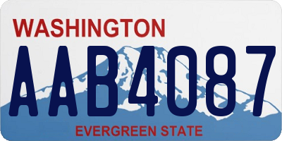 WA license plate AAB4087