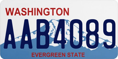 WA license plate AAB4089