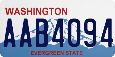 WA license plate AAB4094