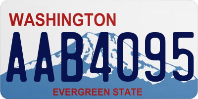 WA license plate AAB4095