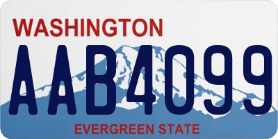 WA license plate AAB4099