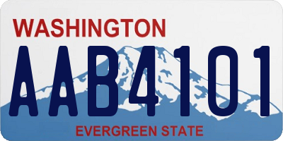 WA license plate AAB4101