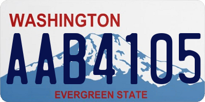 WA license plate AAB4105