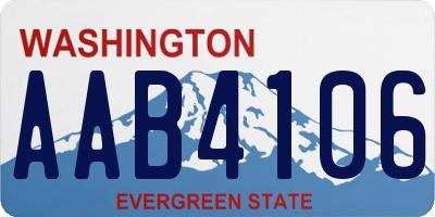 WA license plate AAB4106