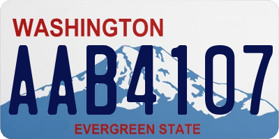 WA license plate AAB4107