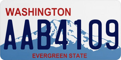 WA license plate AAB4109