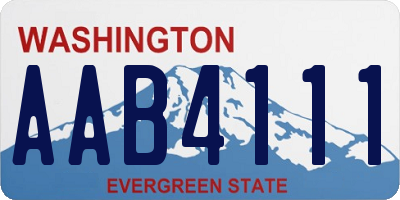 WA license plate AAB4111