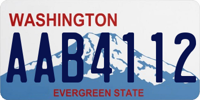 WA license plate AAB4112