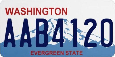 WA license plate AAB4120