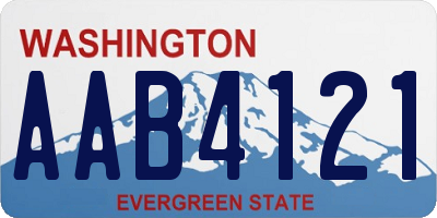 WA license plate AAB4121