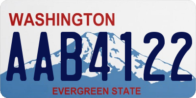 WA license plate AAB4122