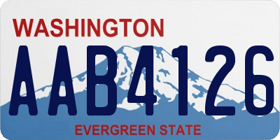 WA license plate AAB4126