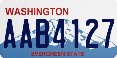 WA license plate AAB4127