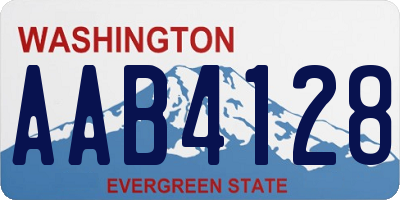 WA license plate AAB4128