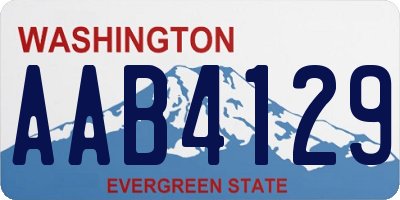 WA license plate AAB4129