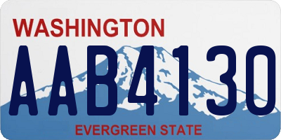 WA license plate AAB4130