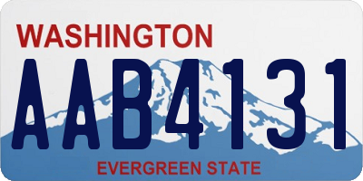 WA license plate AAB4131