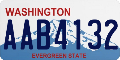 WA license plate AAB4132