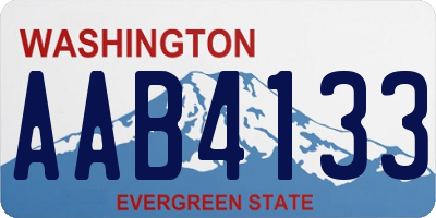 WA license plate AAB4133