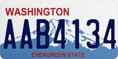 WA license plate AAB4134