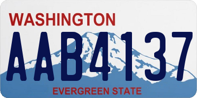 WA license plate AAB4137