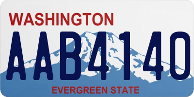 WA license plate AAB4140