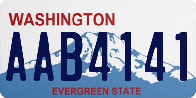 WA license plate AAB4141