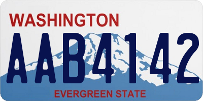 WA license plate AAB4142